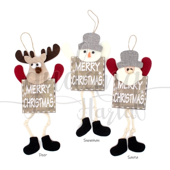 Gantungan Natal Dancing Series Dekorasi Christmas Deer Santa Snowman GH 505506