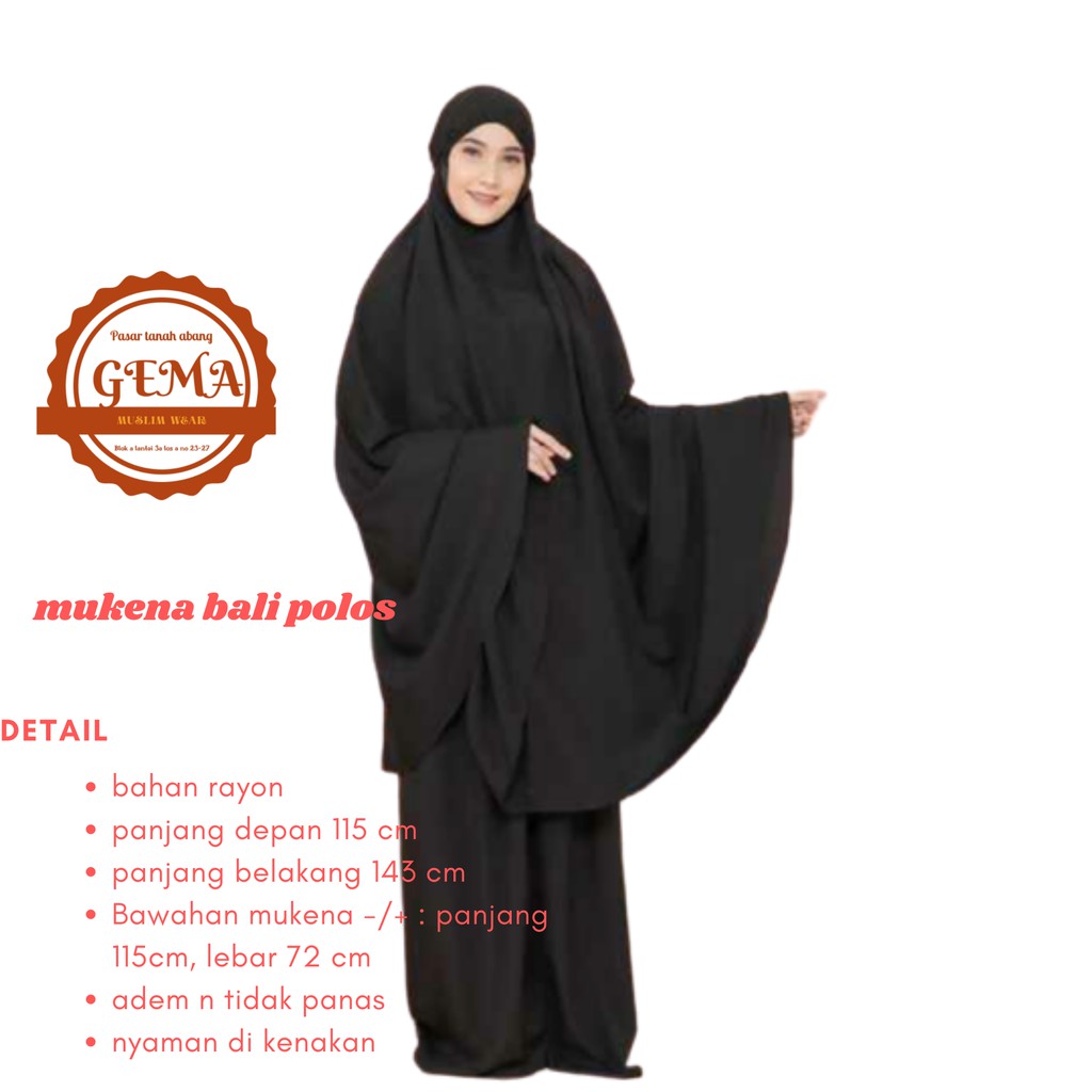 mukena bali jumbo polos