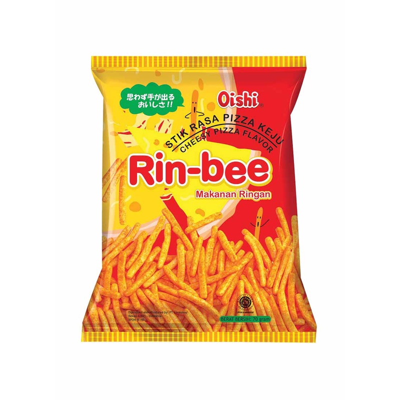 

Oishi Snack Stick Rin-Bee Pizza Keju 70G - Alhanan/04