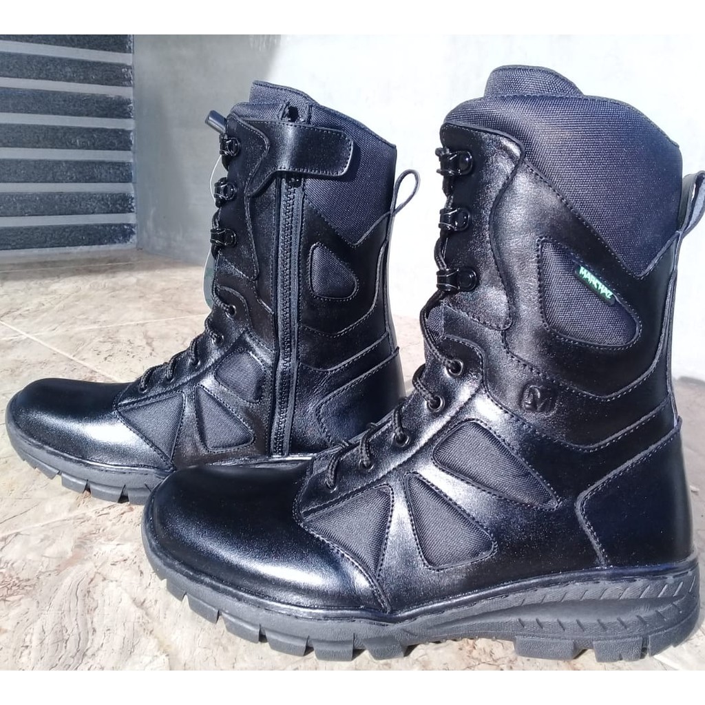 Sepatu PDL Kulit Asli Merk MARCHAZ Sepatu PDL Tni Polri Security Satpam Sepatu Boots Pria Kulit Asli