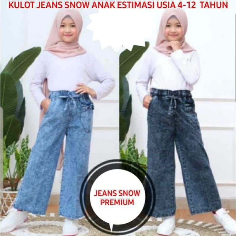 Celana KULOT JEANS ANAK PEREMPUAN UMUR 4 -12 TAHUN | CELANA JEANS ANAK CELANA KULOT ANAK PEREMPUAN K