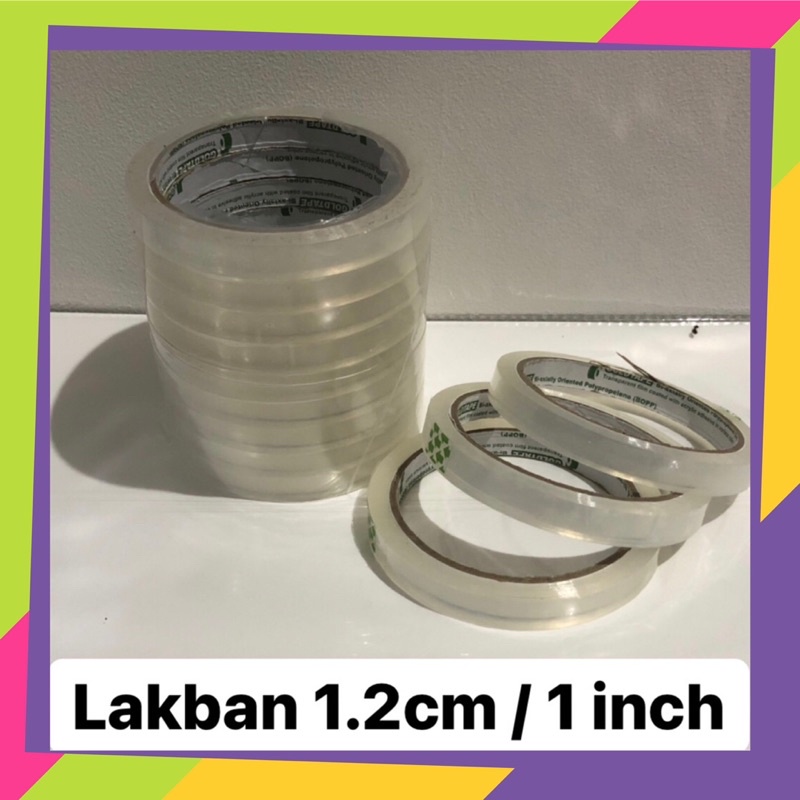 

Lakban / Isolasi Opp Bening 1/2 inch (12mm / 1.2cm) Solasi Selotip