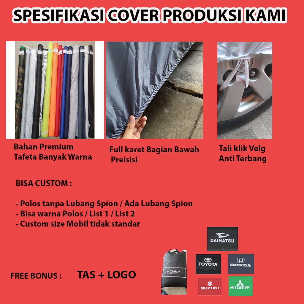 Body Cover PREMIUM OUTDOOR SIENTA / Sarung Mobil SIENTA / Mantel Mobil SIENTA / Mantol Mobil SIENTA