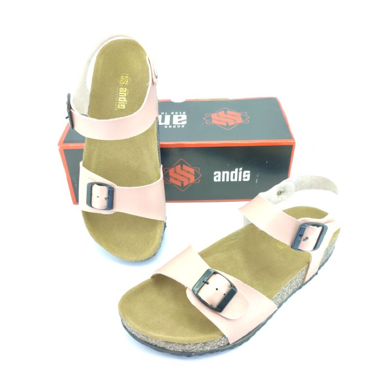 Sandal Birken Wanita Sendal Slide Model Gesper Tali Andis AF18