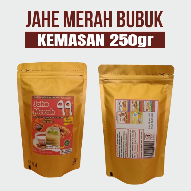 

Jahe Merah Bubuk Organik 100% Alami Tanpa Pengawet - 250gr