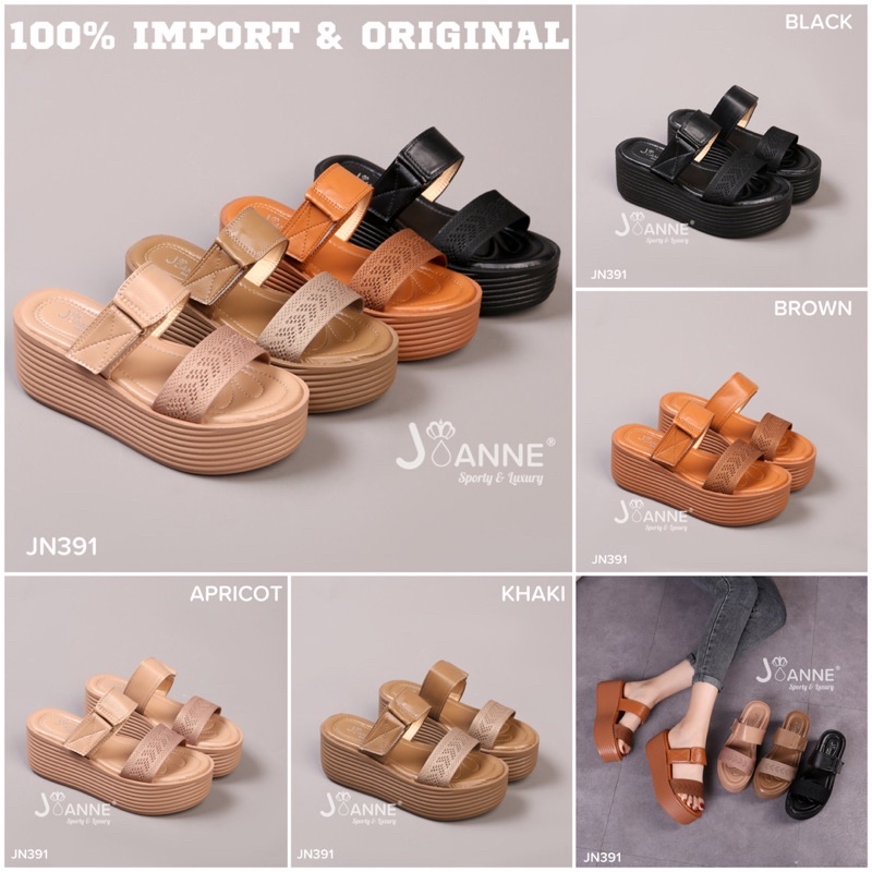 RESTOCK!! [ORIGINAL] JOANNE Wedges Sandals Sepatu Wanita #JN391