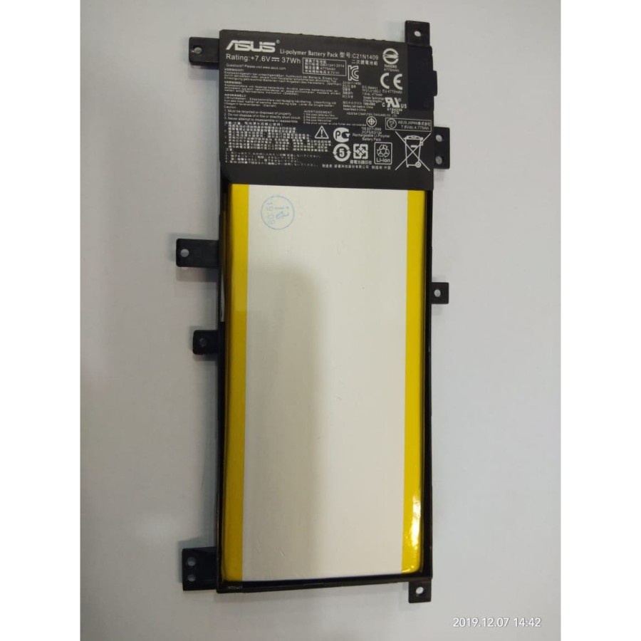 Baterai ASUS X455, X455L, X455LA, X455LD, C21N1401 (Original)