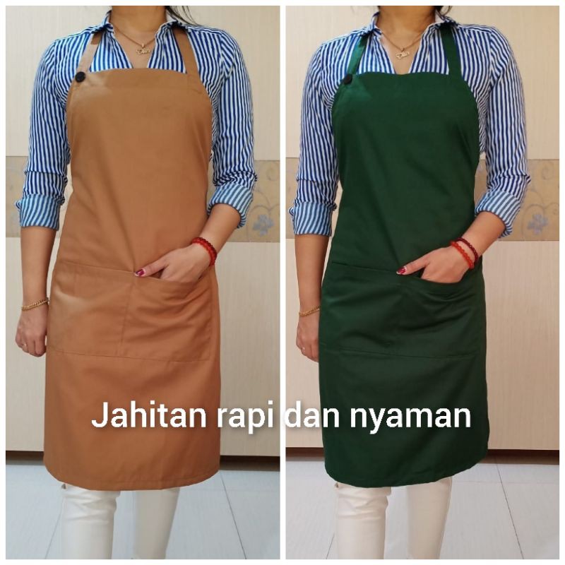 Celemek Apron Cotton Full Hitam Harga Murah Mutu Prima