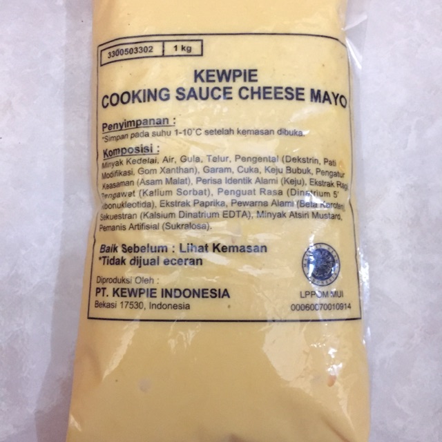 

Kewpie mayonaise keju 1 kg cooking sauce cheese mayo HALAL MUI