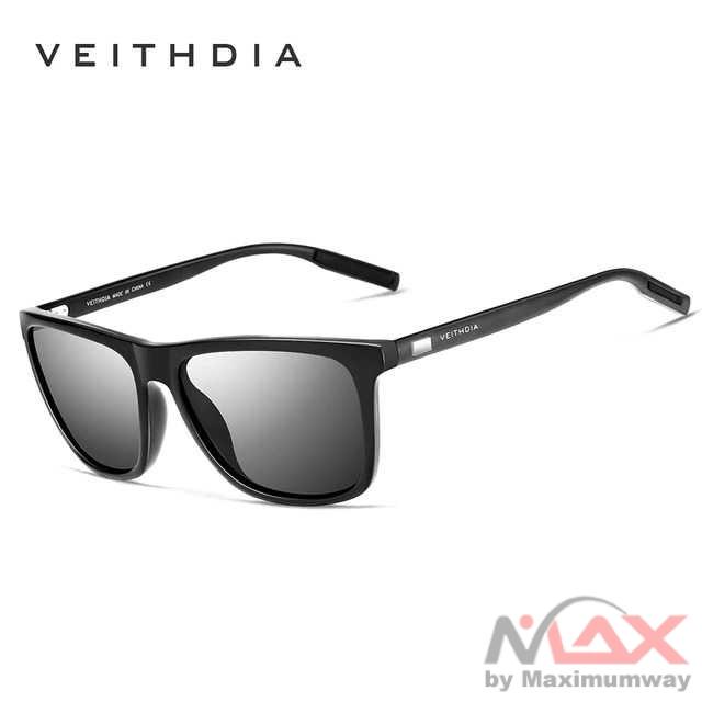 Veithdia ORI Kacamata Hitam + Sarung Exclusive Pria Wanita UV400 Anti UV Polarized Sunglasses VEITHDIA Original Sunglasses Sports Outdoor Unisex Aluminum TR90 Polarized UV400 Lens Vintage Sun Glasses For Male/Female VT6108