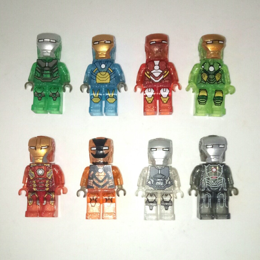 Lego Minifigure Iron Man Ironman Transparent Transparan Marvel Avenger Clear figure lego set rare