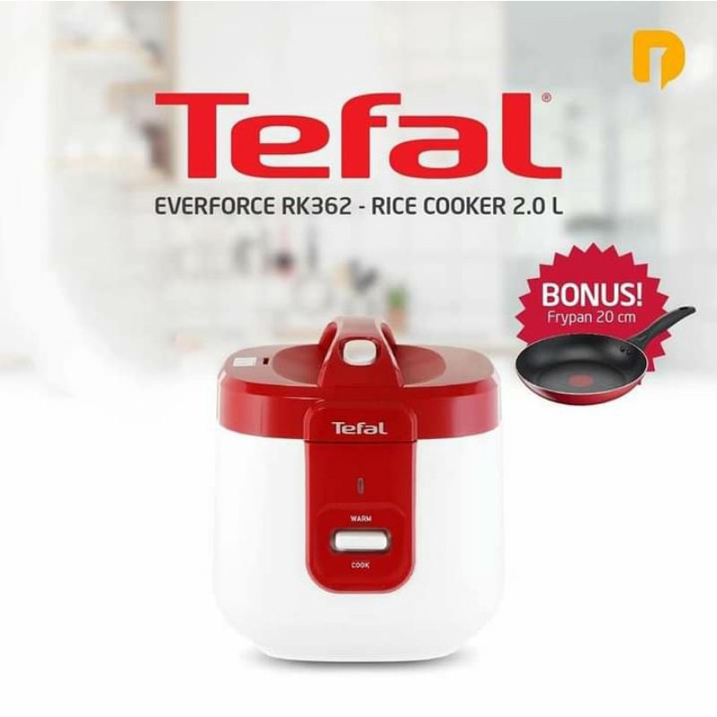 Tefal Everforce RK362 Rice Cooker 2liter Bonus Panci