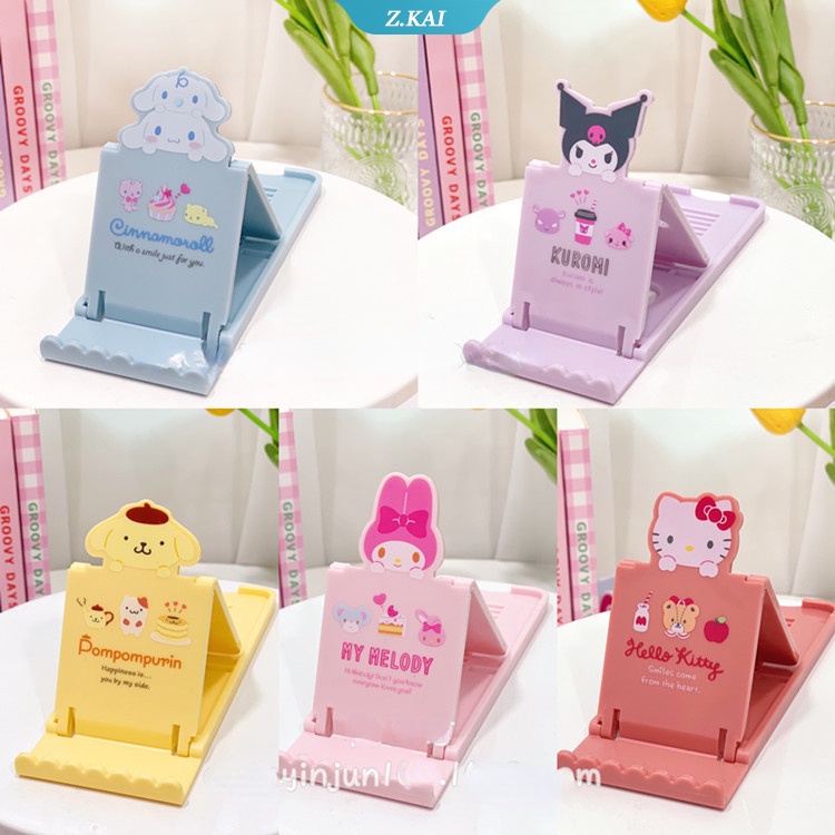 Stand Ponsel Portabel Desain Kartun Anime Sanrioed Cinnamoroll Hello Kitty My Melody Kuromi Tinggi 12 Kecepatan Dapat Disesuaikan