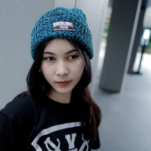 Beanie Hat OVERLIMIT Pria Wanita | Topi Rajut Distro | Bennie Hat Dewasa Tebal-2