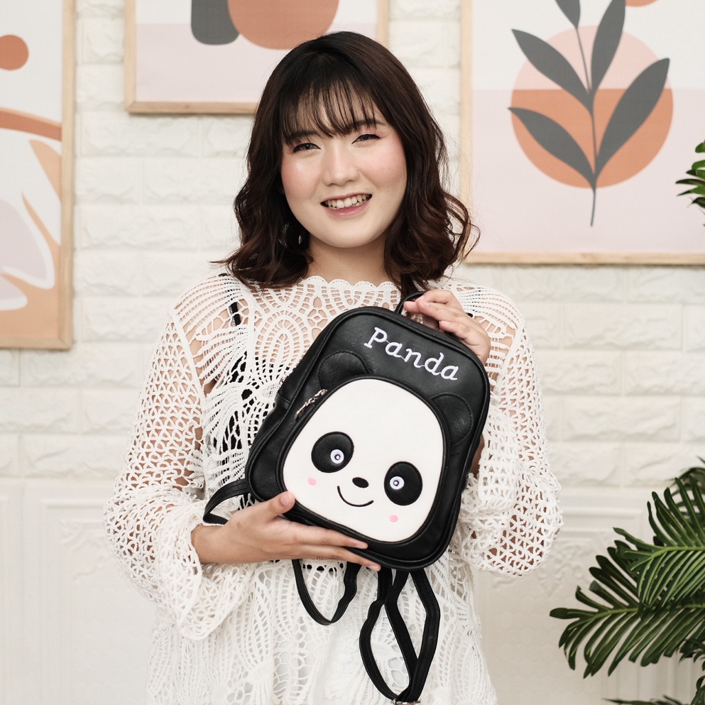 tas ransel anak lucu import panda tas wanita