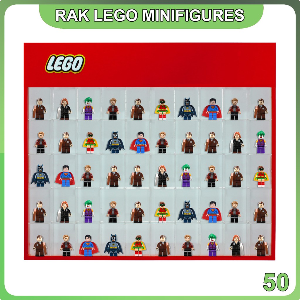 Rak Lego Minifigures Isi 50 Bahan Acrylic/Akrilik