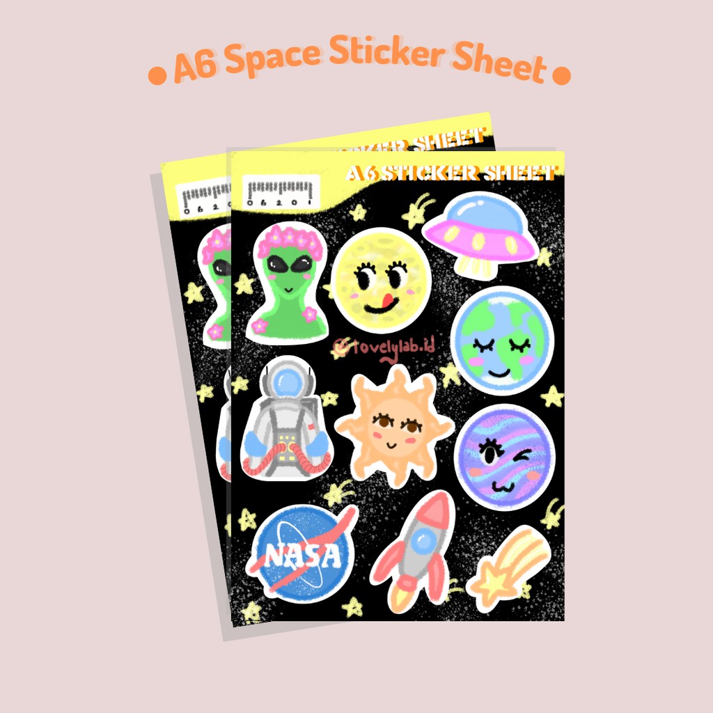 STIKER AESTHETIC/STIKER TUMBLR/STIKER JURNALING/STIKER DIARY/A6 STIKER SET/A6 STICKER SHEET