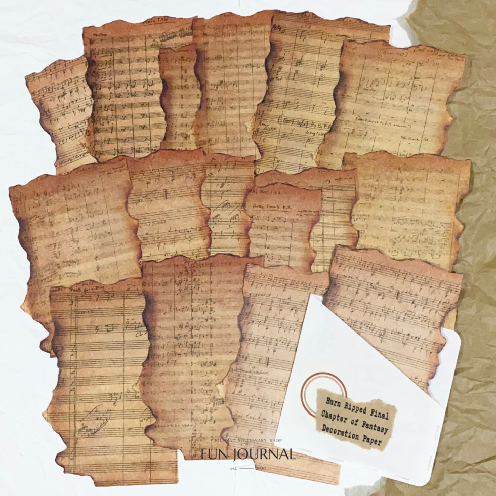 

BURN RIPPED FINAL CHAPTER OF FANTASY DECORATION PAPER UNTUK JURNAL JOURNAL PLANNING SCRAPBOOK DIY