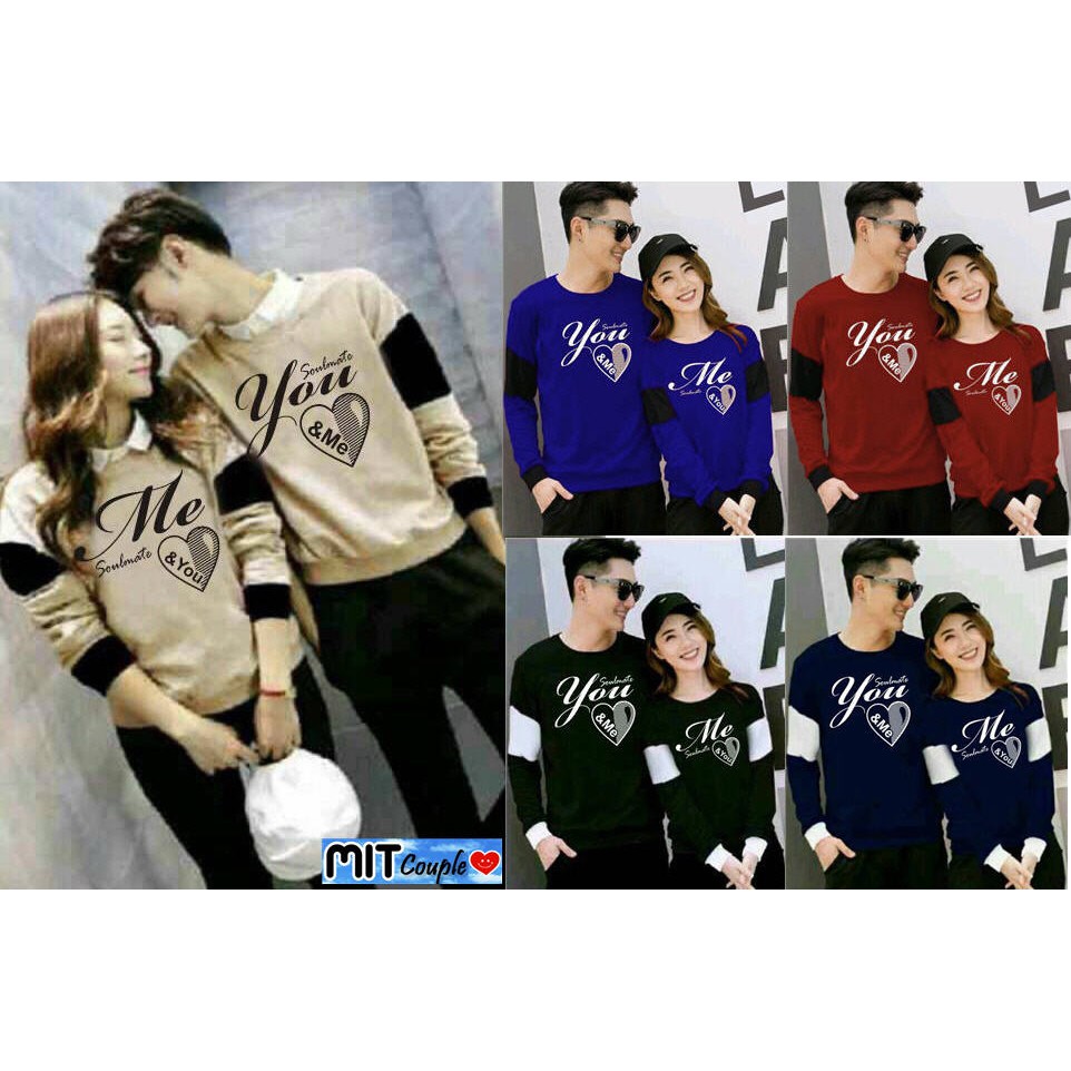  BEST SELLER GROSIR MURAH BAJU  PASANGAN KAPEL SWEATER 