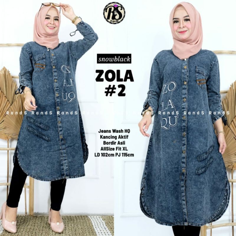 Zola #2 Tunik jeans zolaqu (2 warna)