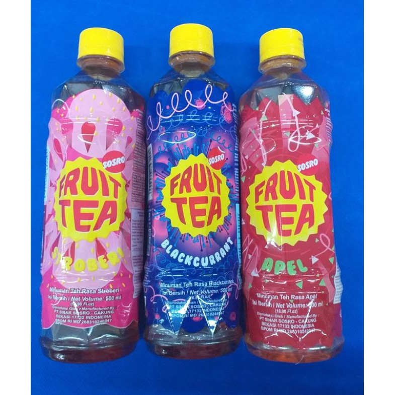 

FRUIT TEA BOTOL BESAR 500ML TEH SOSRO RASA BUAH MURAH