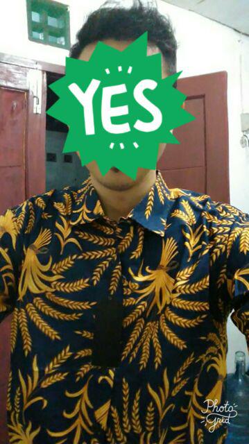 Odza Baju Pria Lengan Panjang Batik Modern Slimfit Pria Hem Solo