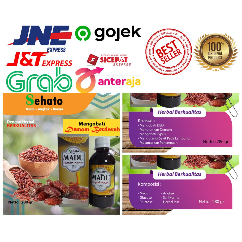 Obat Herbal Lambung Sehato Madu Kurma plus Angkak