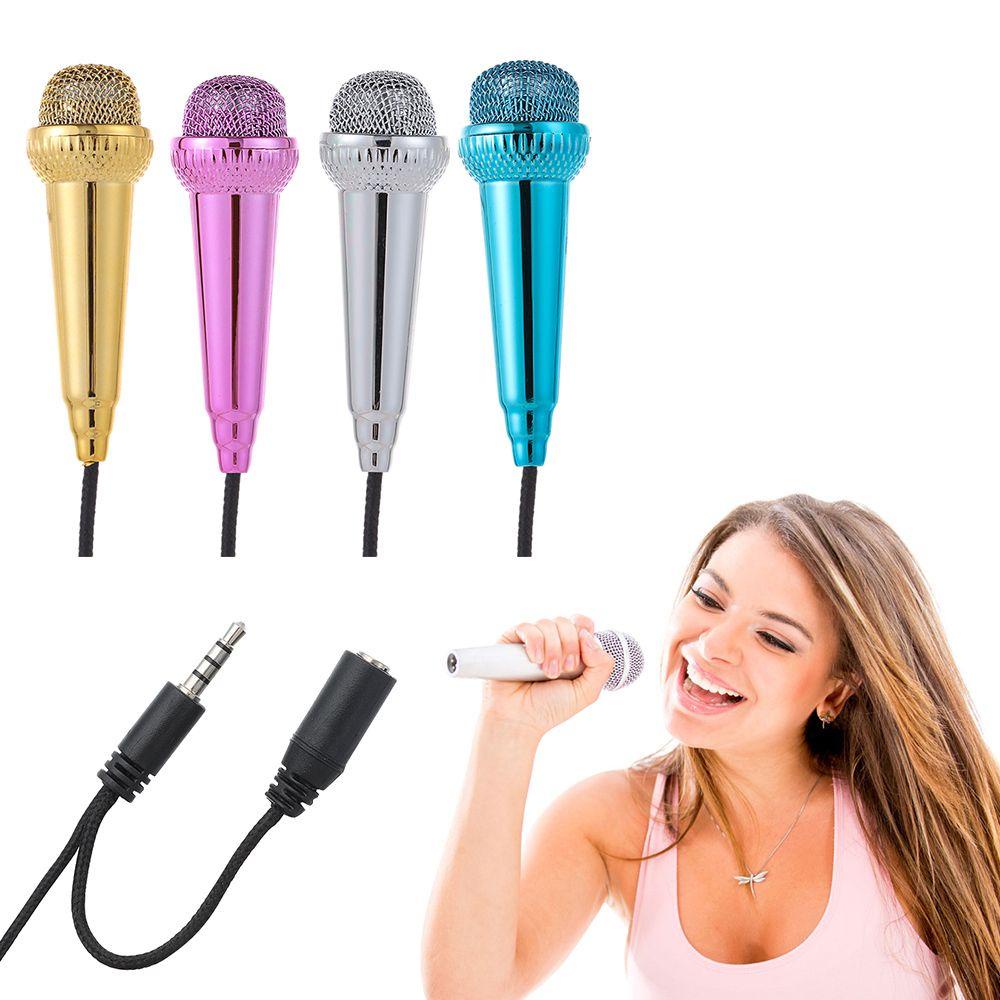 POPULAR Populer Mikrofon Mini Paduan Portable Singing Handheld Phone Mic