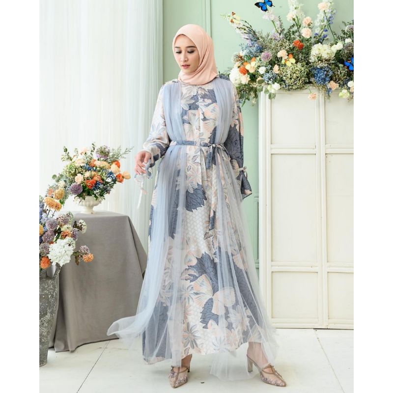 NEW gamis Alyssa dress with tulle marble wearing klamby size xxl