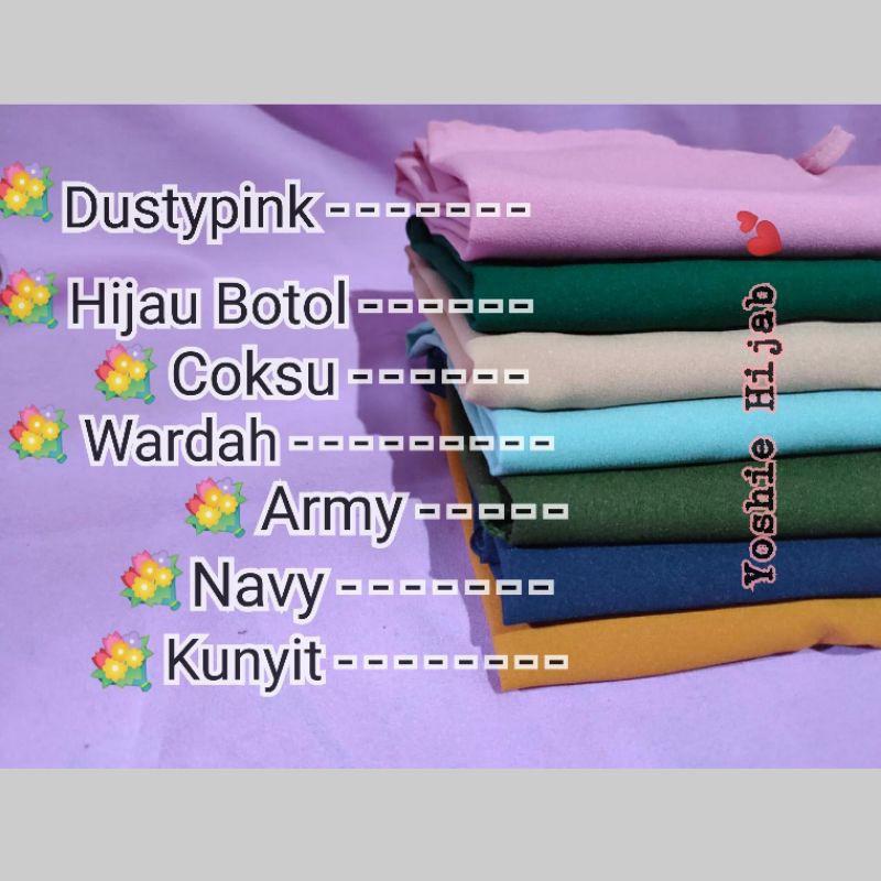 Hijab Instan Bergo Maryam Diamond Non Pet Nisma Tali Bergo Maryam Polos L