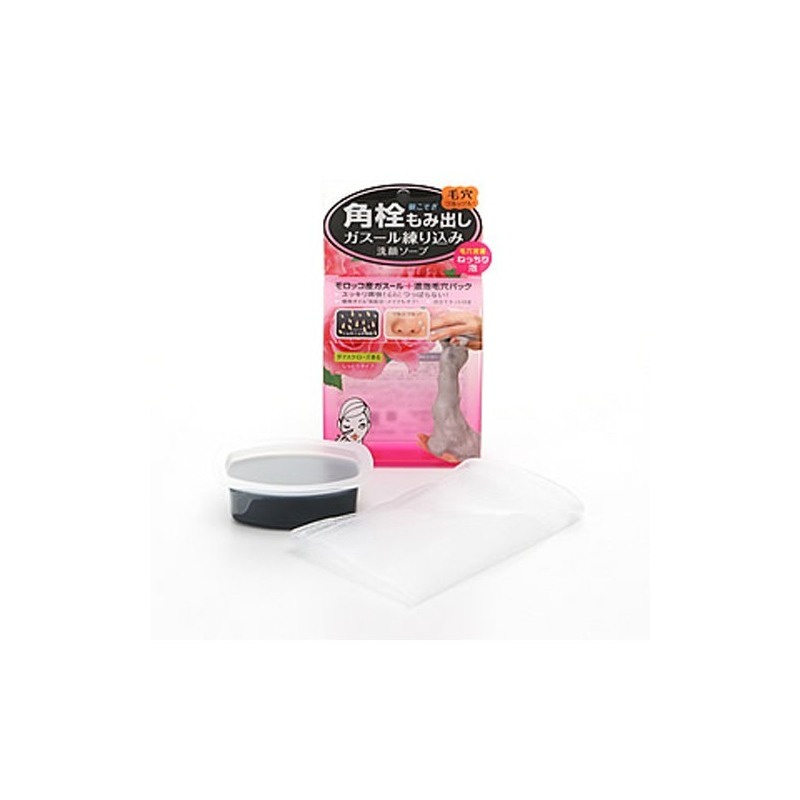 BCL Cosmetics Tsururi Black Head Removal Ghassoul Cleansing Soap Rose Scent