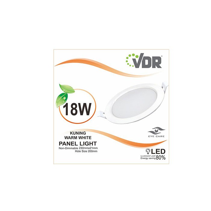 VDR LED Panel Light 18 Watt V-218-1PL Putih V-218-1PLW Kuning