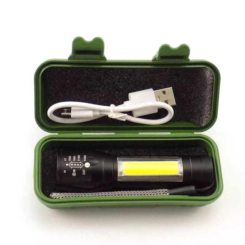 senter police senter zoom led MULTIFUNGSI lampu tenda/lampu gantung  USB  charger