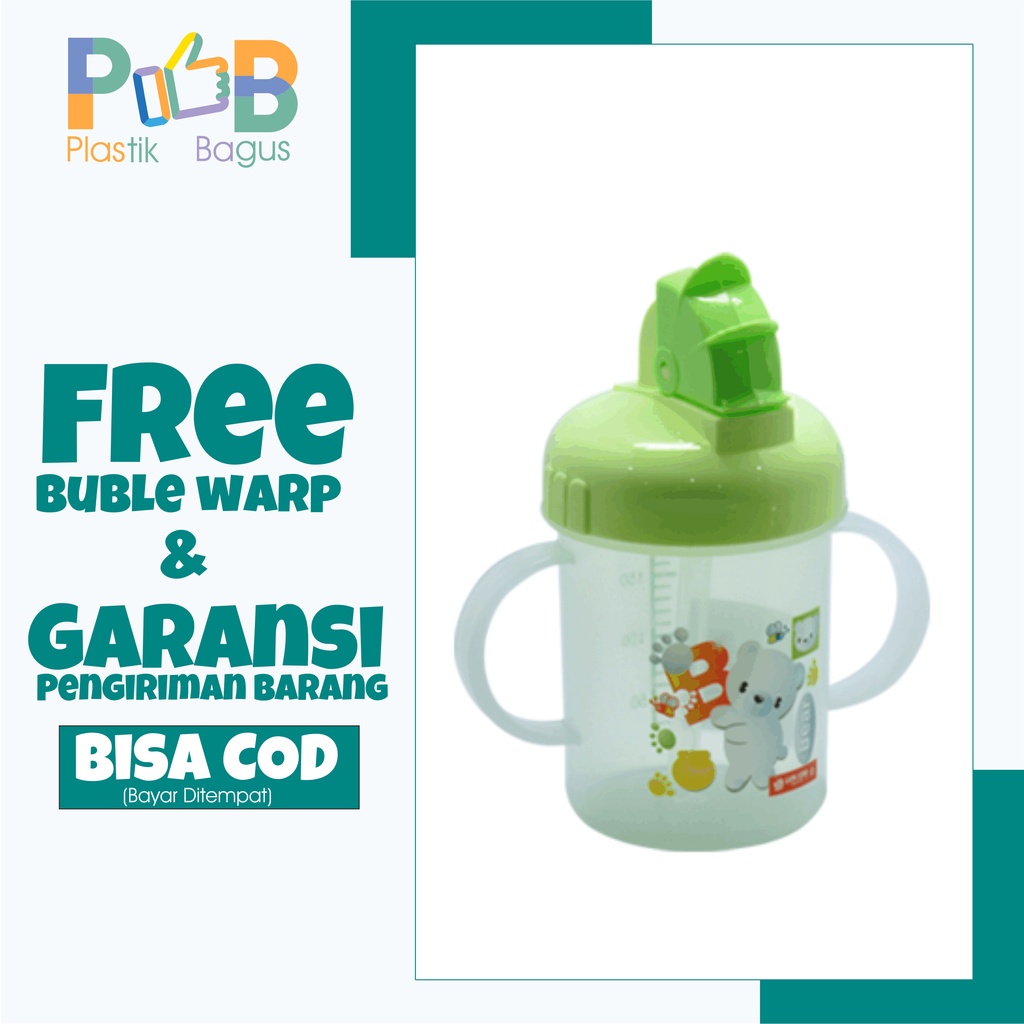 Botol Minum anak gelas anak mug anak sedotan 250 ml Lion Star Solo Mug GL-65