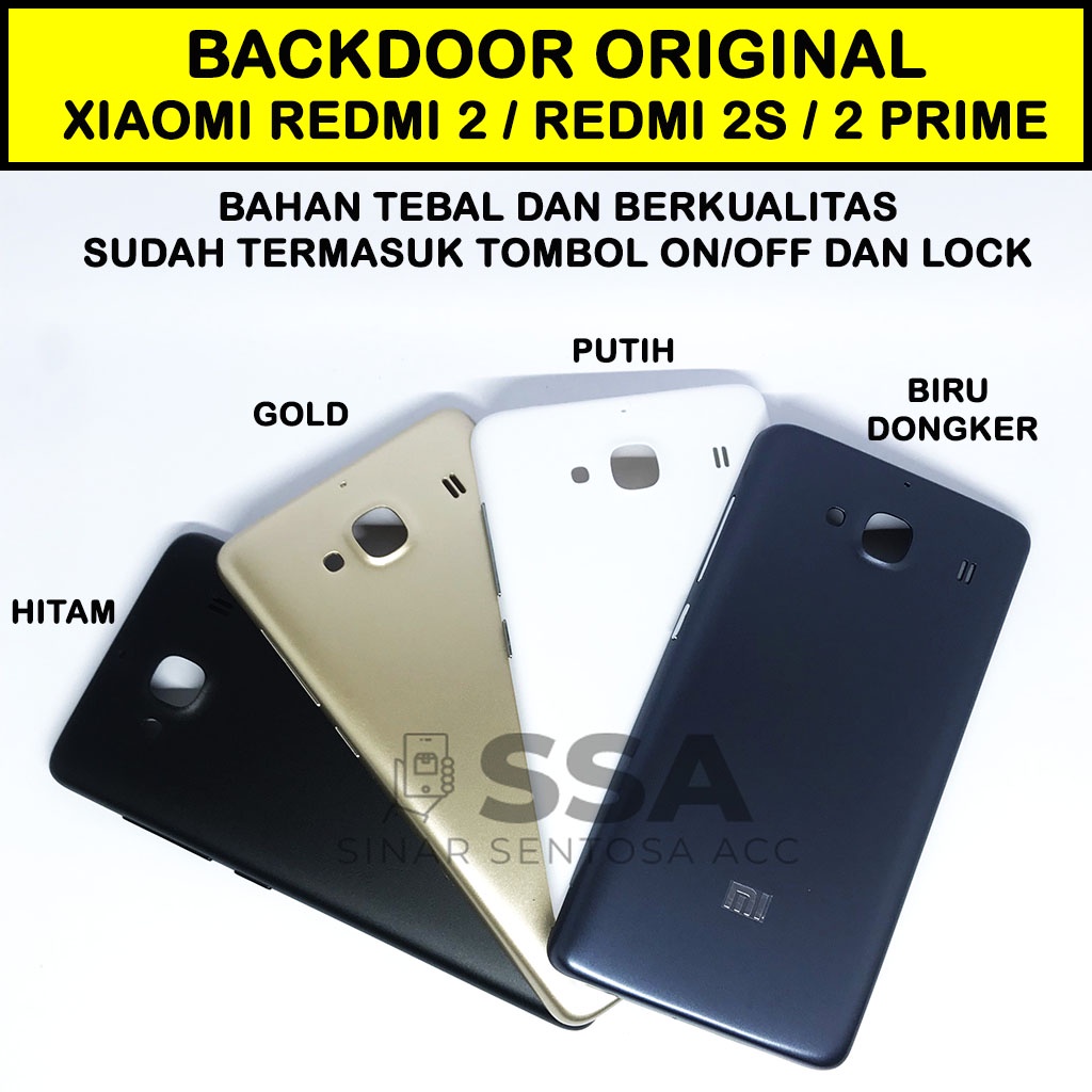 Backdoor Xiaomi Redmi 2  2s 2 Prime Back Cover Tutup Baterai Belakang Kualitas Original Murah