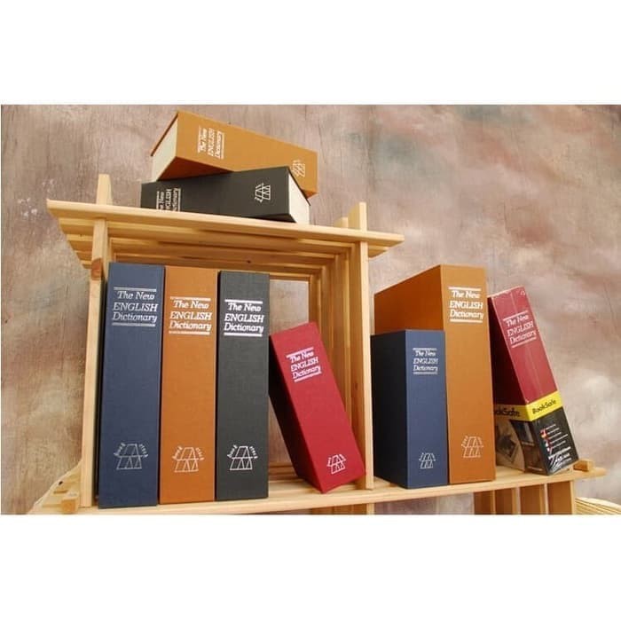 Brankas Buku Ukuran M 24.4x15.8x5.5cm Kunci Gembok Box Storage Book