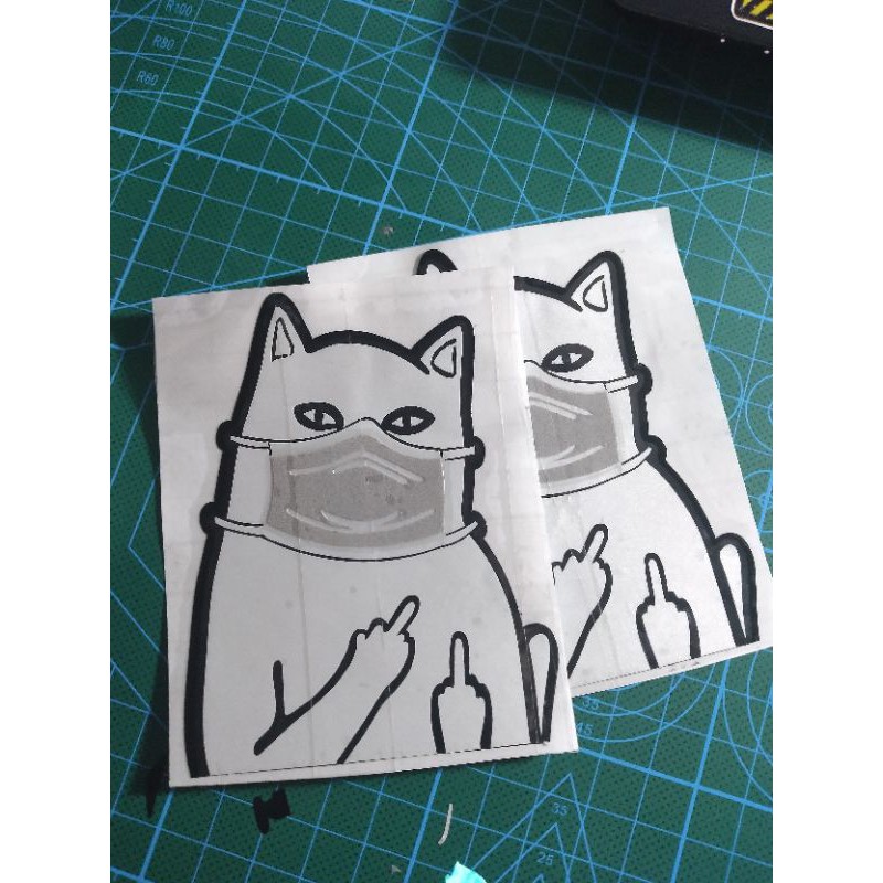 CUTTING STICKER KUCING UNTUK KACA MOBIL, DAN MOTOR
