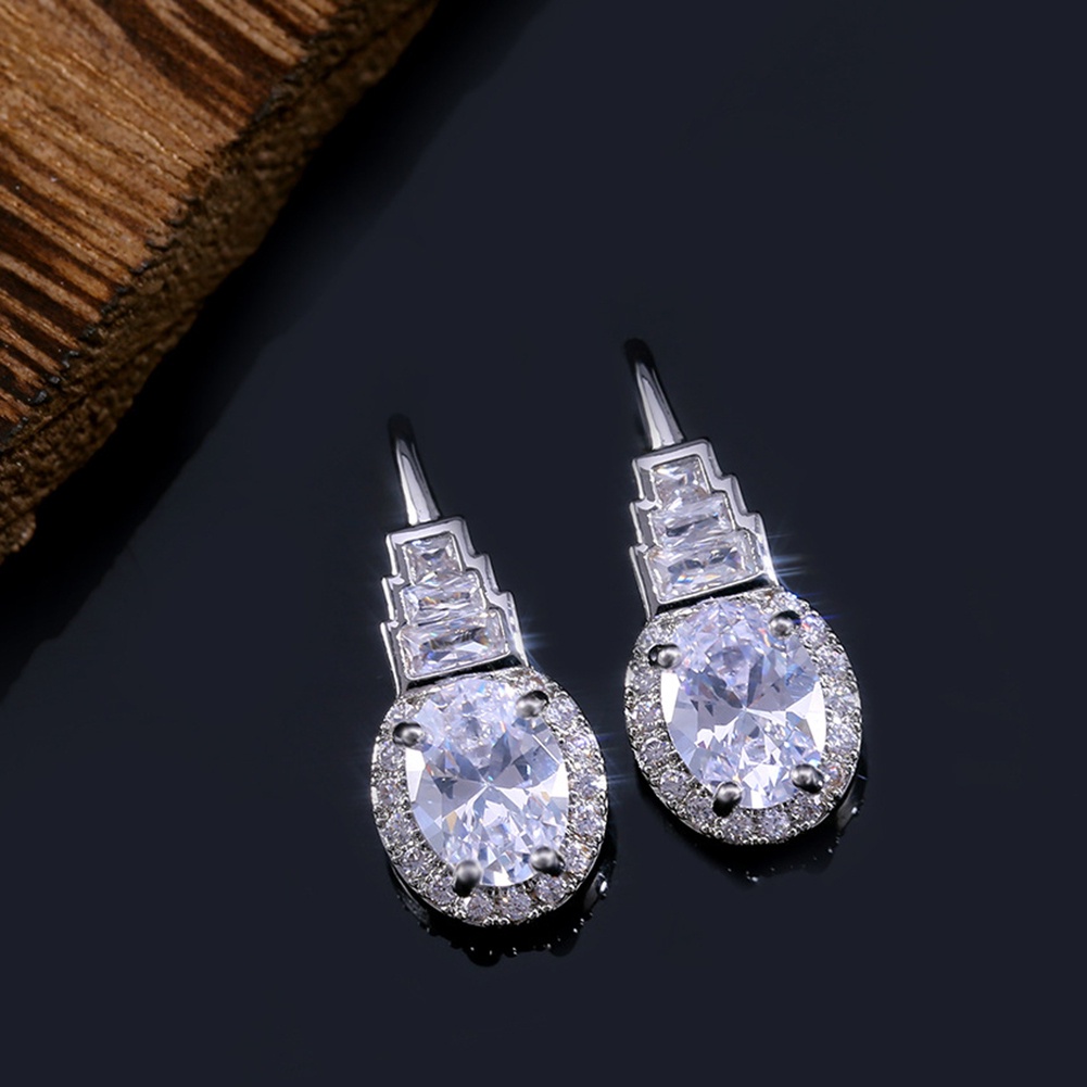 Hu Hu Hu Hu Hu Alat Bantu Pasang Kacamata♡ Anting Kait Gantung Wanita Desain Pagoda Hias Cubic Zircon Untuk Hadiah