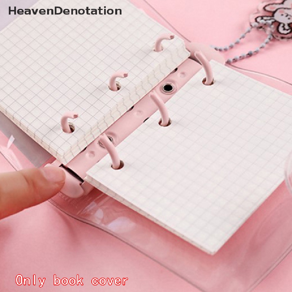 [HeavenDenotation] New Creative Cute Transparent 3 ring Mini PVC Loose-leaf Hand Book Student