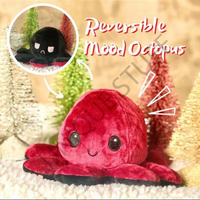 Reversible octopus boneka tik tok cumi boneka tik tok bolak balik