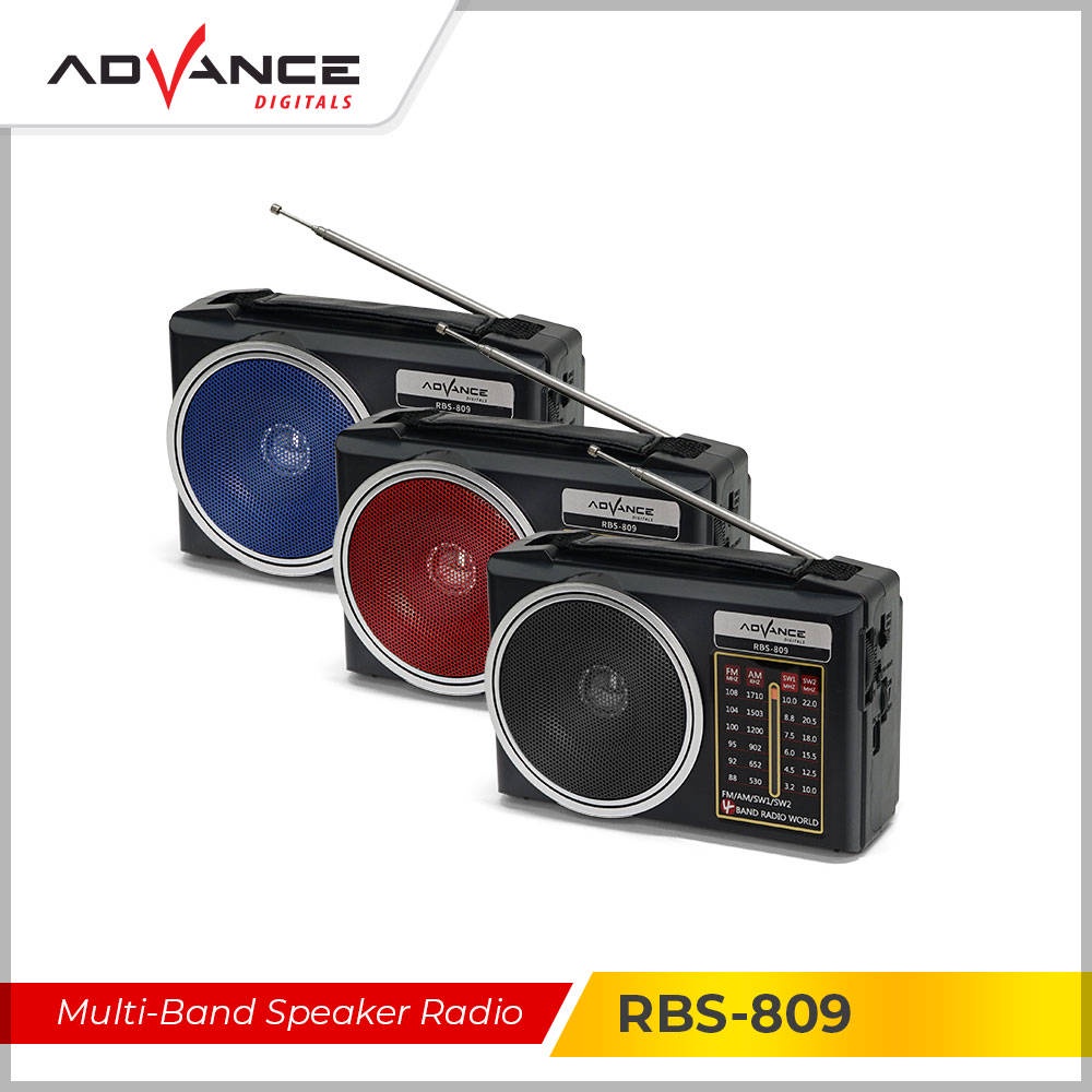 【READY STOCK】 Radio Speaker Advance RBS-809 buletooth function Fm - Am with Lampu LED cod