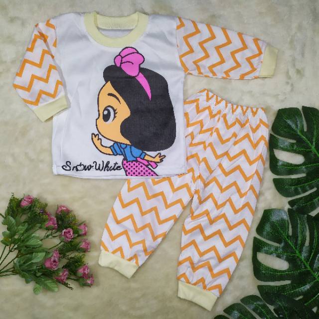 Ss#020 Setelan Piyama Bayi size 0-12bulan / Pakaian Bayi / Pakaian Anak Perempuan / Baju Tidur Bayi