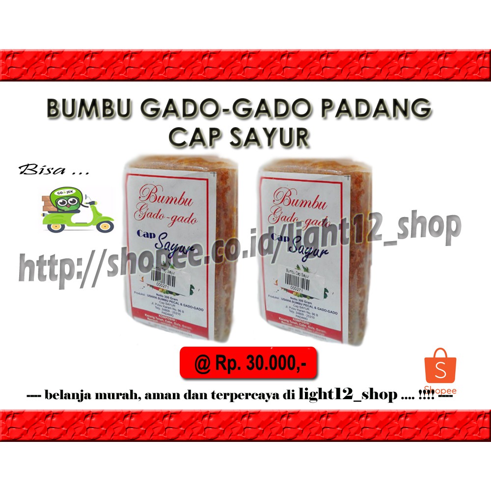 

BUMBU GADO-GADO PADANG CAP SAYUR
