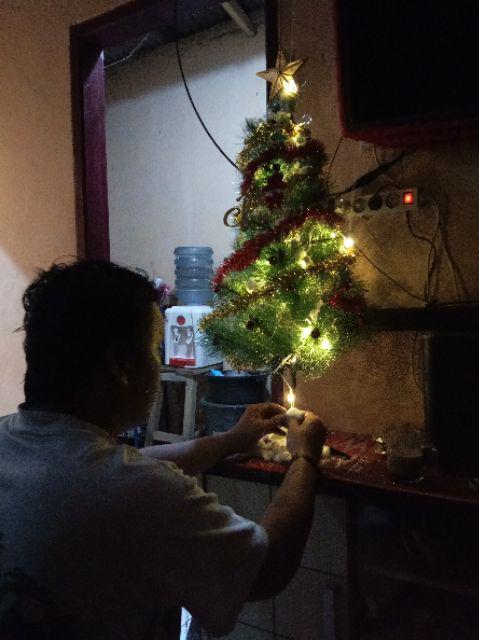 Dekorasi Pohon Natal Merry Christmas Santa Murah 2583