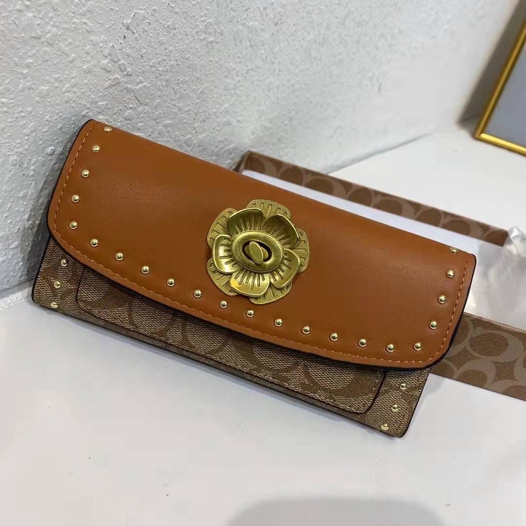 ZC 6003 RISCE CLUTCH DOMPET PANJANG IMPORT WANITA CEWEK PEREMPUAN JAKARTA BATAM BUNGA FLOWER