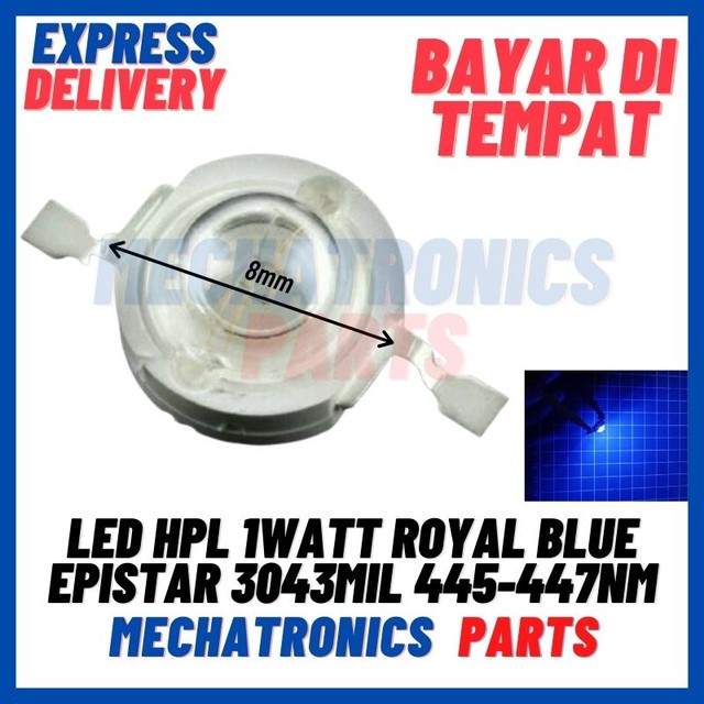 [DSP-9437] LED HPL 1WATT ROYAL BLUE EPISTAR 3043MIL 445-447NM