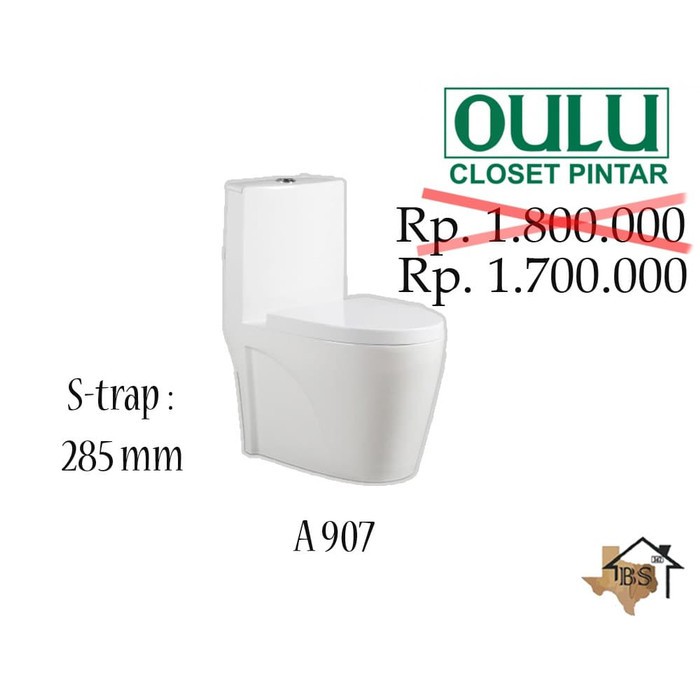 Promo CLOSET DUDUK / MONOBLOK OULU A907 ONE PIECE Berkualitas