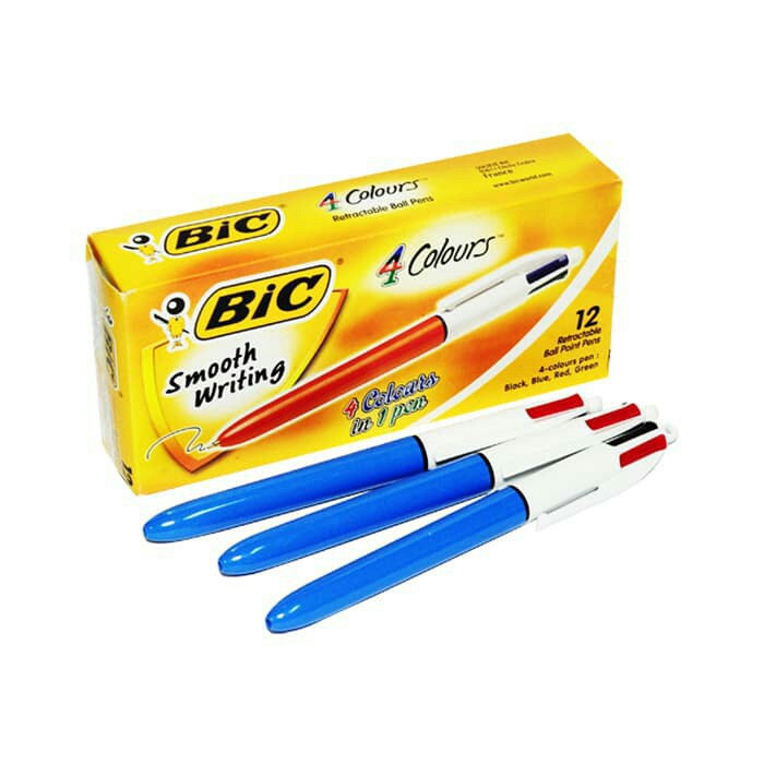 [GRAND MEDIA] BALLPOINT / PENA / PULPEN BIC 4 WARNA / 1PCS