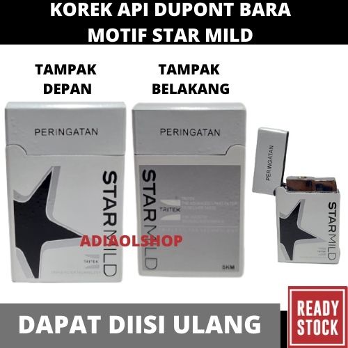 KOREK API DUPONT BARA MOTIF STAR MILD