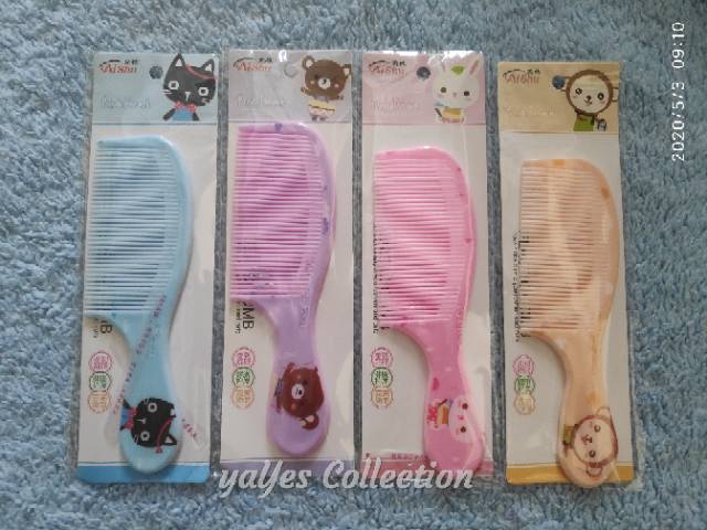 Sisir anak karakter lucu frozen hello kitty - 2in1 sisir perawatan rambut + kaca - lipat Besi remaja